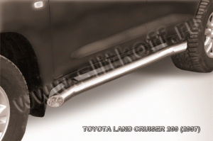 TOYOTA LAND CRUISER 200 (2007)-Пороги d76 с гибами